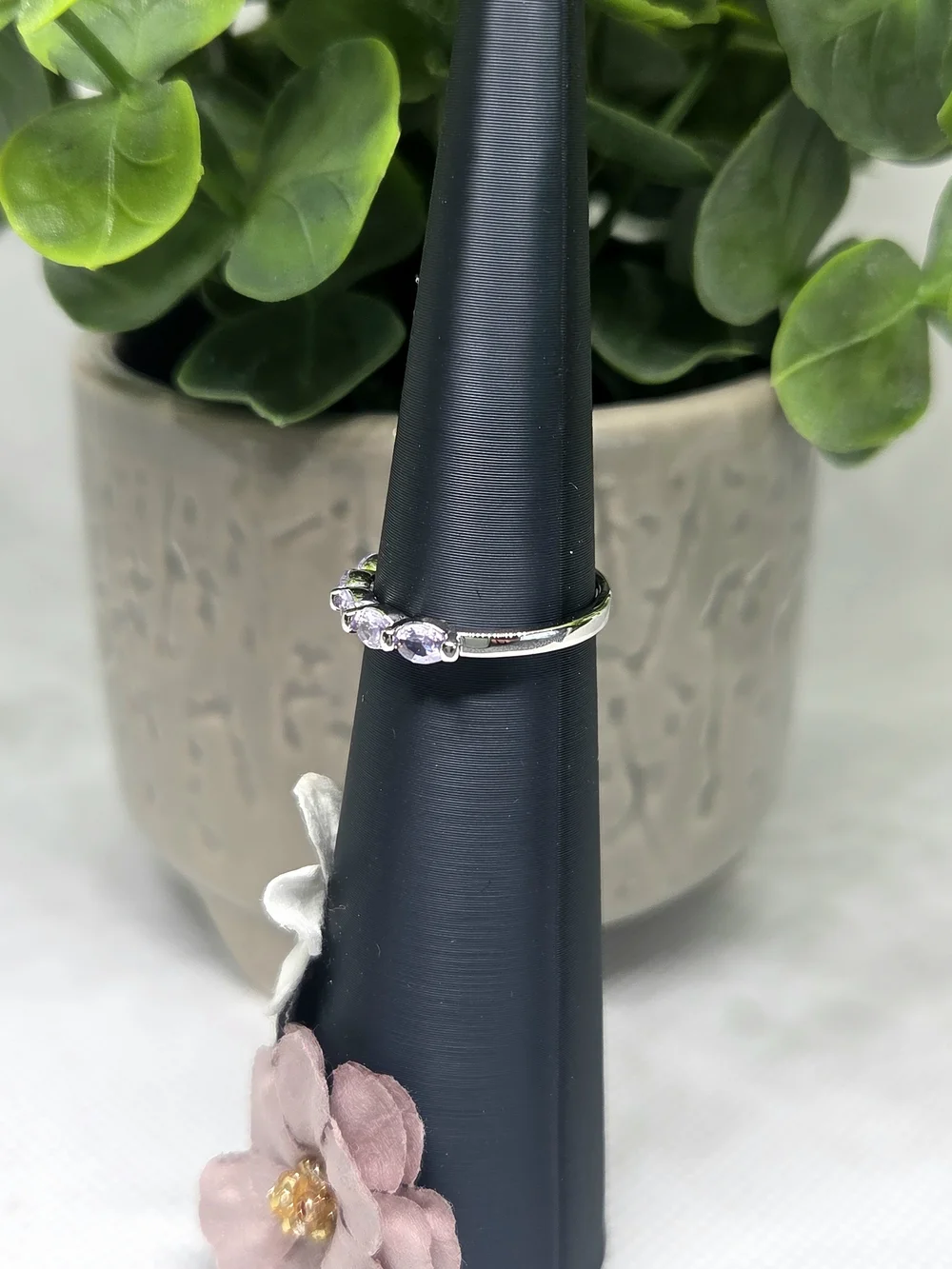BP Lavender Marquise Gemstone Band Ring